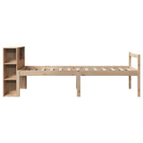 Bookcase Bed without Mattress 100x200 cm Solid Wood Pine 3321994