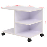 Rolling Shelf 50x35x42 cm White 245724