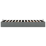 Ottoman Bed Frame without Mattress Dark Grey Single Fabric 3310917