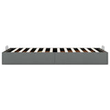 Ottoman Bed Frame without Mattress Dark Grey Single Fabric 3310917