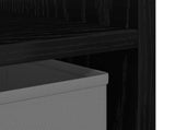 Bedside Table 2 pcs Black Oak 35 x 32 x 68.5 cm Engineered Wood 8000631