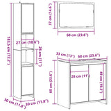 ZNTS 3 Piece Bathroom Furniture Set Artisan Oak Engineered Wood 3328566