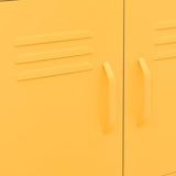 336263 Storage Cabinet Mustard Yellow 60x35x56 cm Steel