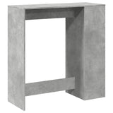 ZNTS Bar Table with Racks Concrete Grey 101x40x103.5 cm Engineered Wood 854367