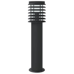 ZNTS Outdoor Floor Lamps with Sensors 3pcs Black 60 cm Stainless Steel 4006370