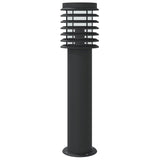 ZNTS Outdoor Floor Lamps with Sensors 3pcs Black 60 cm Stainless Steel 4006370