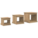 Coffee Table 3 pcs Artisan Oak Engineered Wood 881451