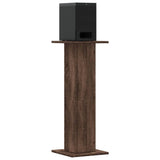 Speaker Stands 2 pcs Brown Oak 30x30x80 cm Engineered Wood 852669
