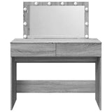 Dressing Table with LED Grey Sonoma 100x40x120 cm 848211