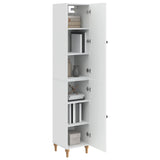 Cabinet Set 2 pcs High Gloss White Engineered Wood 3416452