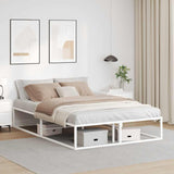 Bed Frame without Mattress White 140x200 cm Metal 4017425
