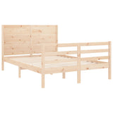 Bed Frame without Mattress Double Solid Wood 3194611
