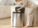 55L Sensor Bin with Soft-Close Lid, Automatic Touchless Motion Sensor Kitchen Bin with Fingerprint T3398P424968