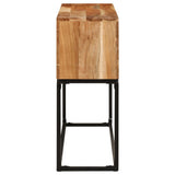 Console Table Brown Solid Acacia Wood, Powder-Coated Iron 120 cm 320821