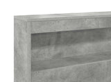 Storage Headboard Concrete Grey Engineered Wood 3335504