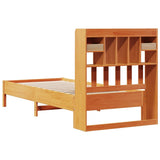 Bookcase Bed without Mattress Wax Brown 75x190 cm Small Single Solid Wood Pine 3322935