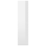 Book Cabinet/Sideboard High Gloss White 66x30x130 cm Engineered Wood 800159