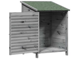 Garden Shed with Roof Grey 59 x 56 x 113.5 cm Solid Fir Wood 42033454