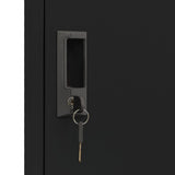 Locker Cabinet Black 38x45x180 cm Steel 339778