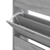 Shoe Cabinet Grey Sonoma 63x24x103 cm Engineered Wood 342556