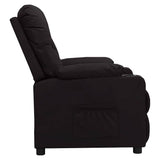 Recliner Chair Black Faux Leather 339122