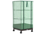 Garden Planter with Greenhouse Cover&Wheels Brown PP 3422924