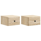 Wall-Mounted Bedside Cabinet 2 pcs Sonoma Oak 34.5 x 33 x 20 cm 899110