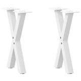 Coffee Table Legs X-Shaped 2 pcs White 38x cm Steel 4012893