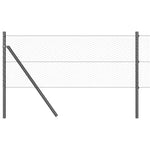 Fence with Posts Grey 0.6 x 10 m PVC-coated steel 3352770