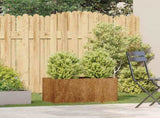 Planter Rusty 80x40x40 cm Weathering Steel 860674