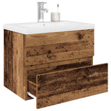 Sink Cabinet with Built-in Basin and Faucet Old Wood 3328931