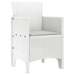 ZNTS Garden Chair Set of 4 White Rattan Standard Durable 847480