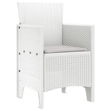 ZNTS Garden Chair Set of 4 White Rattan Standard Durable 847480