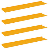 Floating Shelf 4 pcs Mustard Yellow 100 x 18 x 2.5 cm Steel 8004051