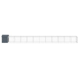 Chicken Cage with Run Anthracite 117x1221x123 cm Galvanised Steel 3189073
