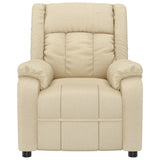 Recliner Chair Cream Fabric 348117