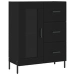 Highboard Black 69.5x34x180 cm Engineered Wood 3189518