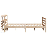 ZNTS Bed Frame without Mattress 135x190 cm Double Solid Wood Pine 3305816