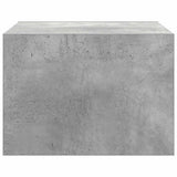 Wall-mounted Bedside Cabinets with LED Lights 2 pcs Concrete Grey 860218