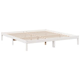 Extra Long Bed Frame without Mattress White 180x220 cm Solid Wood Pine 852425