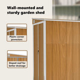 Wall-mounted Garden Shed Brown 118x194x178 cm Galvanised Steel 316224