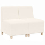 Modular Sofa Unit Armless 2 pcs Cream 55 x 74 x 82 cm 3399784