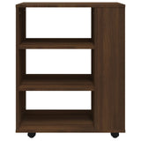 Rolling Cabinet Brown Oak 60x35x75 cm Engineered Wood 815968