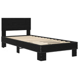Bed Frame with Headboard Black Oak 80 x 200 cm Engineered Wood 8009087