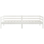 ZNTS Day Bed without Mattress White Solid Wood Pine 90x200cm 806931