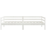 ZNTS Day Bed without Mattress White Solid Wood Pine 90x200cm 806931