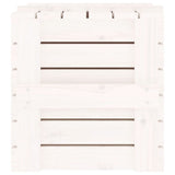 Storage Box White 58x40.5x42 cm Solid Wood Pine 824994