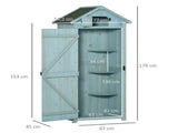 Garden Shed Vertical Utility 3 Shelves Shed Wood Outdoor Garden Tool Storage Unit Storage Cabinet, T3398P315882