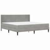 Bed Frame with Mattress Light Grey 180 x 200 cm Velvet 3415247