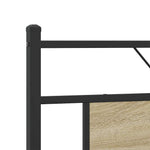 Bed Frame without Mattress Sonoma Oak 183x203 cm Engineered Wood 4106948